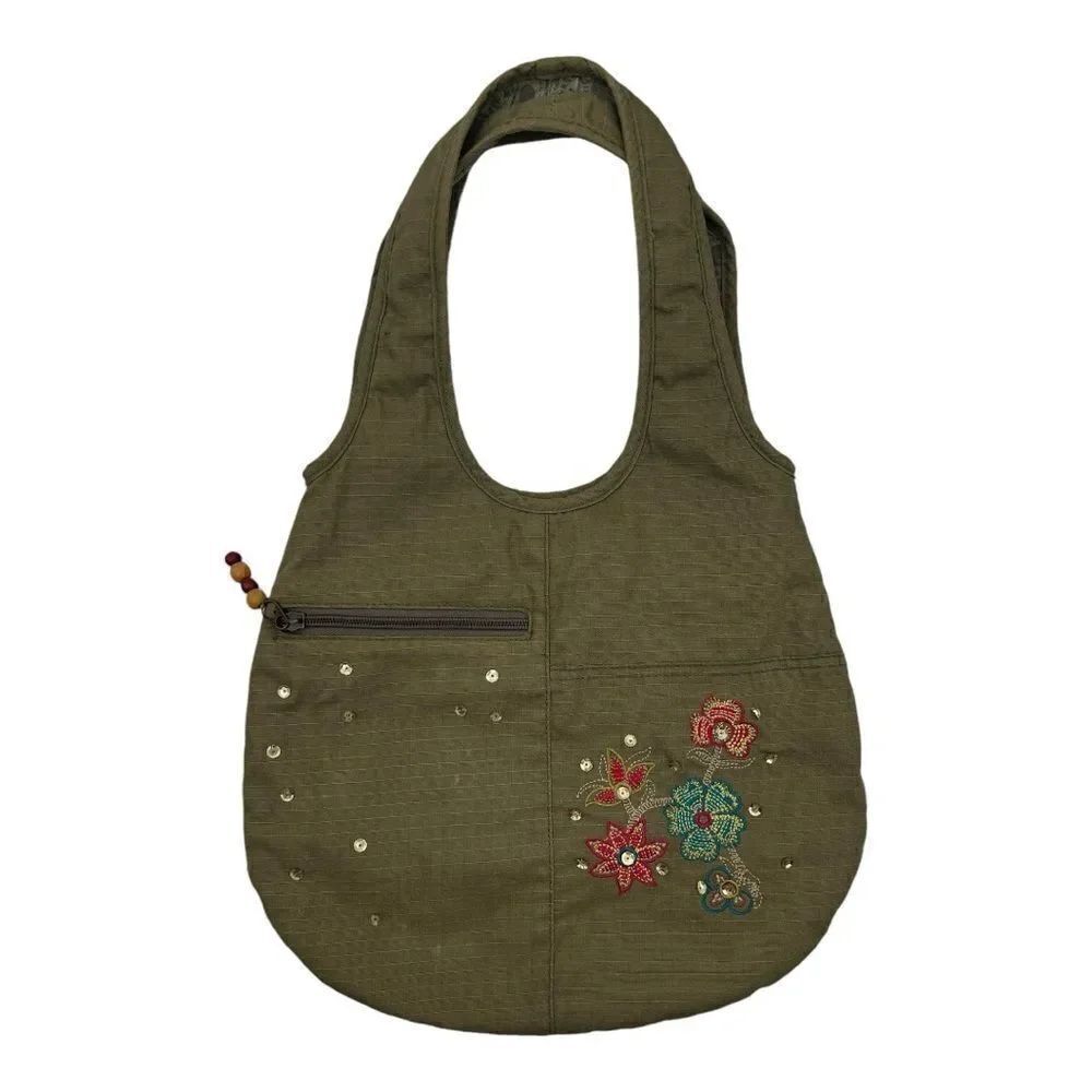Boho army green bag with no brand